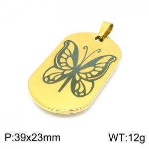 Stainless Steel Gold-plating Pendant - KP98967-Z