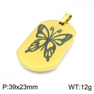 Stainless Steel Gold-plating Pendant - KP98969-Z