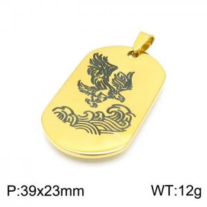 Stainless Steel Gold-plating Pendant - KP98971-Z