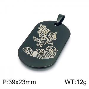 Stainless Steel Black-plating Pendant - KP98973-Z