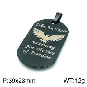 Stainless Steel Black-plating Pendant - KP98976-Z