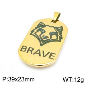 Stainless Steel Gold-plating Pendant - KP98977-Z
