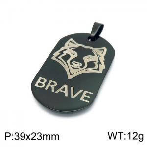 Stainless Steel Black-plating Pendant - KP98979-Z