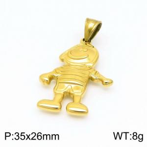 Stainless Steel Gold-plating Pendant - KP98992-Z