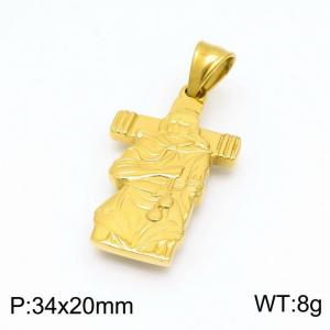 Stainless Steel Gold-plating Pendant - KP98994-Z
