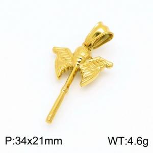 Stainless Steel Gold-plating Pendant - KP98997-Z