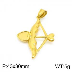 Stainless Steel Gold-plating Pendant - KP99006-Z