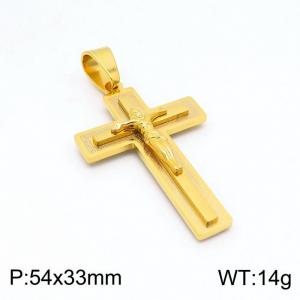 Stainless Steel Cross Pendant - KP99033-KD