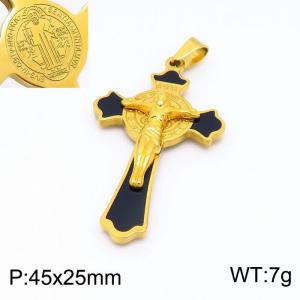 Stainless Steel Cross Pendant - KP99045-KD