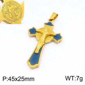 Stainless Steel Cross Pendant - KP99047-KD