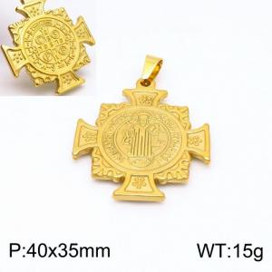 Stainless Steel Gold-plating Pendant - KP99050-KD