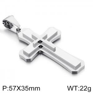 Stainless Steel Cross Pendant - KP99286-BTBC