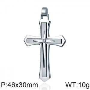 Stainless Steel Cross Pendant - KP99355-WGAS