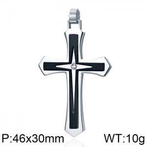 Stainless Steel Cross Pendant - KP99357-WGAS