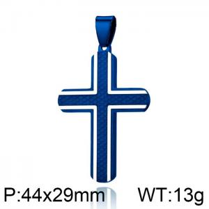 Stainless Steel Cross Pendant - KP99358-WGAS