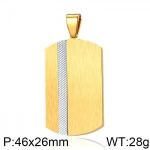 Stainless Steel Gold-plating Pendant - KP99373-WGAS