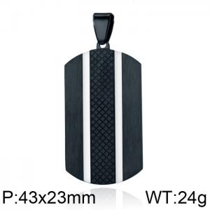Stainless Steel Black-plating Pendant - KP99375-WGAS