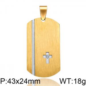 Stainless Steel Gold-plating Pendant - KP99382-WGAS