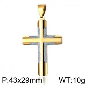 Stainless Steel Cross Pendant - KP99386-WGAS