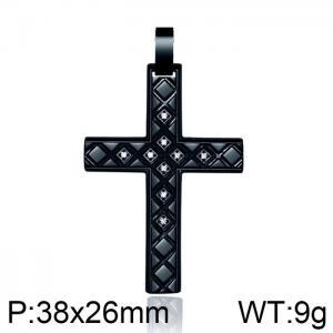 Stainless Steel Cross Pendant - KP99388-WGAS