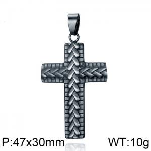 Stainless Steel Cross Pendant - KP99394-WGAS