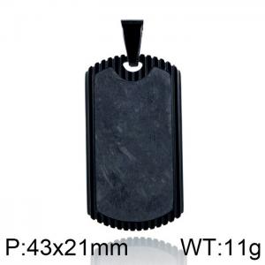 Stainless Steel Black-plating Pendant - KP99398-WGAS