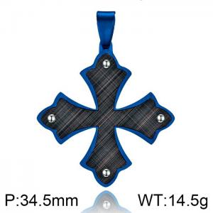 Stainless Steel Cross Pendant - KP99400-WGAS