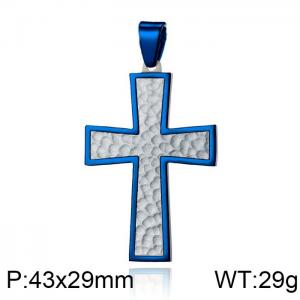 Stainless Steel Cross Pendant - KP99410-WGAS