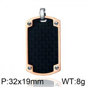 Stainless Steel Black-plating Pendant - KP99411-WGAS