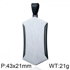 Stainless Steel Black-plating Pendant - KP99414-WGAS