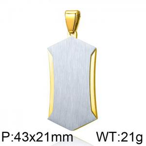 Stainless Steel Gold-plating Pendant - KP99415-WGAS