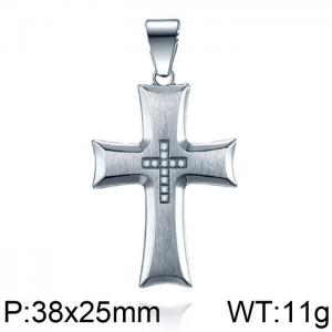 Stainless Steel Cross Pendant - KP99416-WGAS