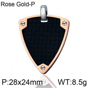 Stainless Steel Black-plating Pendant - KP99417-WGAS