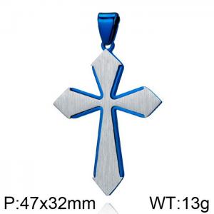 Stainless Steel Cross Pendant - KP99423-WGAS