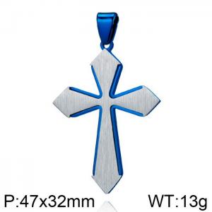 Stainless Steel Cross Pendant - KP99423-WGAS