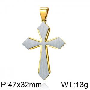 Stainless Steel Cross Pendant - KP99425-WGAS