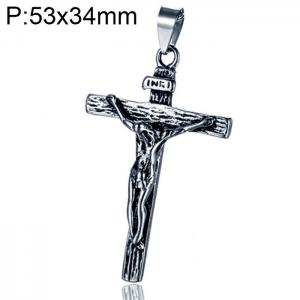 Stainless Steel Cross Pendant - KP99432-WGYG