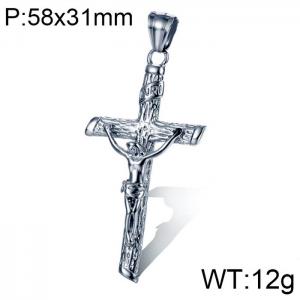 Stainless Steel Cross Pendant - KP99450-WGYG