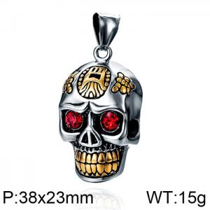 Stainless Skull Pendants - KP99457-WGYG