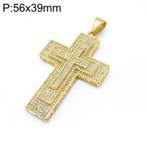 Stainless Steel Cross Pendant - KP99478-TOM