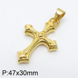 Stainless Steel Cross Pendant - KP99484-TOM