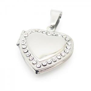 Stainless Steel Stone & Crystal Pendant - KP99641-HR
