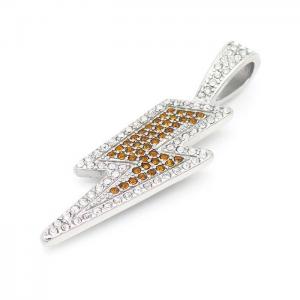 Stainless Steel Stone & Crystal Pendant - KP99658-TLA