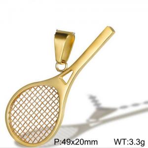 Stainless Steel Gold Pendant - KP99748-WGBM