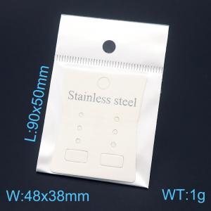 Stainless steel earrings cardboard packaging bag - KQP355-QC