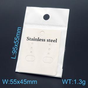 Stainless steel earrings cardboard packaging bag - KQP356-QC