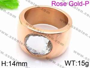 Stainless Steel Stone&Crystal Ring - KR044217-K