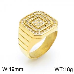 Stainless Steel Gold-plating Ring - KR100050-LK