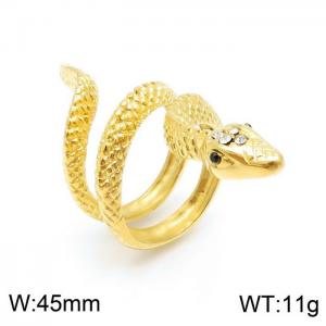 Stainless Steel Gold-plating Ring - KR100061-LK
