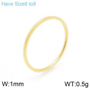 Stainless Steel Gold-plating Ring - KR100082-K